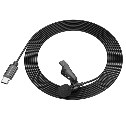 Borofone Lavalier mikrofon BFK11 Elegant Type C fekete - 5