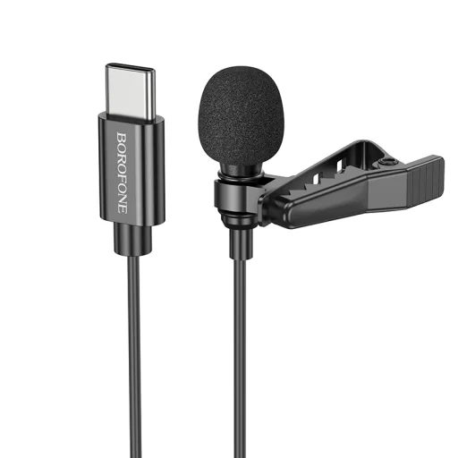Borofone Lavalier mikrofon BFK11 Elegant Type C fekete - 1