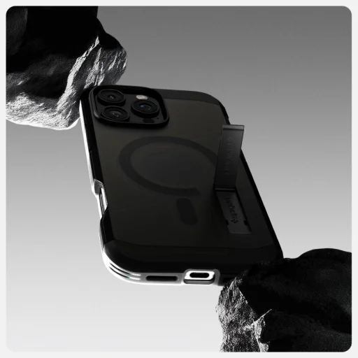  iPhone 16 Pro Max Fekete Spigen Tough Armor Mag Magsafe Frost tok - 11