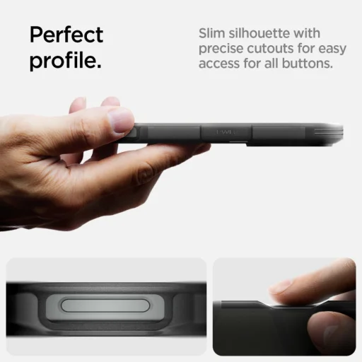  iPhone 16 Pro Max Fekete Spigen Tough Armor Mag Magsafe Frost tok - 15
