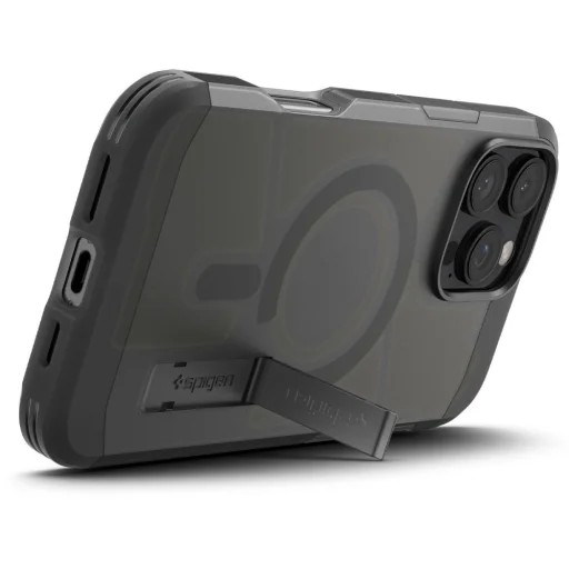  iPhone 16 Pro Max Fekete Spigen Tough Armor Mag Magsafe Frost tok - 10