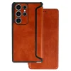 Razor Leather fliptok Samsung Galaxy S23 Plus barna thumbnail