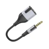 Borofone Cable BL19 Creator 2 az 1-ben - jack 3,5mm apa -> 2x jack 3,5mm anya - 15 cm fekete thumbnail