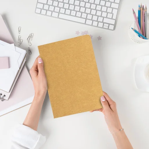 Wonder Bőr Tablet Tok 13 hüvelyk arany - 10