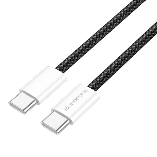 Borofone Cable BX103 Original - Type C to Type C - 60W 3A 1 méter fekete - 2