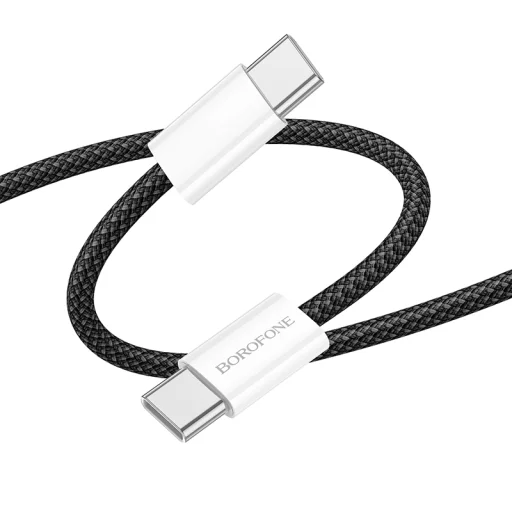 Borofone Cable BX103 Original - Type C to Type C - 60W 3A 1 méter fekete - 1