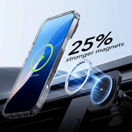  iPhone 16 Plus átlátszó ESR Classic Hybrid Kickstand HaloLock Magsafe & Tempered Glass tok - 4