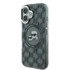  iPhone 16 Fekete Karl Lagerfeld IML Monogram K&CH Heads MagSafe tok - 3