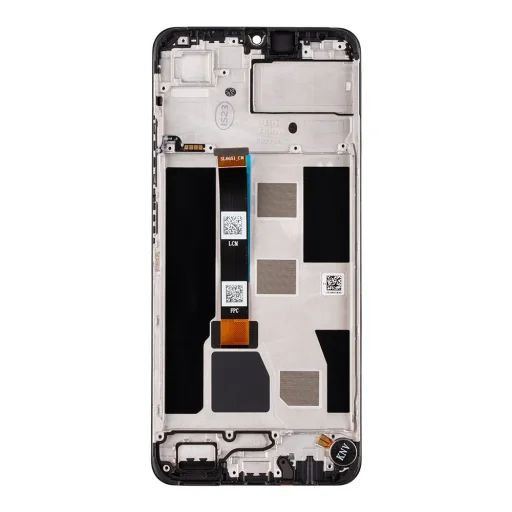 LCD kijelző + érintőegység + előlap Realme C53 Fekete (Szervíz csomag) - 2