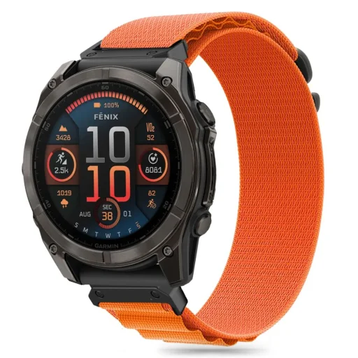 Tech-protect Nylon Pro Garmin Fenix 5x / 5x Plus / 6x / 6x Pro / 7x / 8 (51 Mm) Narancs - 2