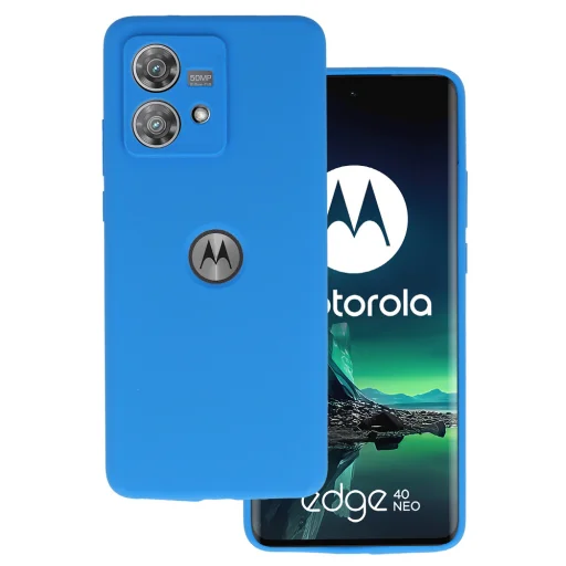 Silicone Lite tok Motorola Edge 40 Neo 5G kék - 1