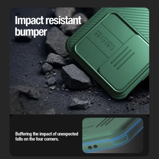 Nillkin CamShield Pro páncélozott tok kamerafedéssel Samsung Galaxy S24+ - zöld - 10