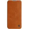 Nillkin Qin Leather Pro iPhone 14 Plus kamera fedő fliptok barna thumbnail