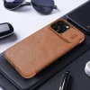 Nillkin Qin Leather Pro tok iPhone 14 Pro Max Kamera Fedél Tok Flip Tok Barna thumbnail
