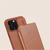 Nillkin Qin Leather Pro tok iPhone 14 Pro Max Kamera Fedél Tok Flip Tok Barna thumbnail