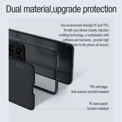 Nillkin Super Frosted Shield Pro Mágneses tok Xiaomi 14 Pro - fekete - 11