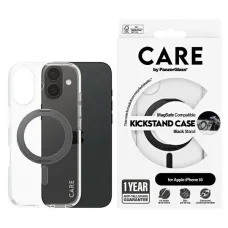 CARE by PanzerGlass funkciós kitámasztó tok iPhone 16 6.1" fekete/fekete MagSafe 1321