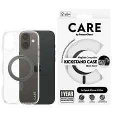 CARE by PanzerGlass Feature Kickstand Case iPhone 16 Plus 6.7" fekete/fekete MagSafe 1323 tok