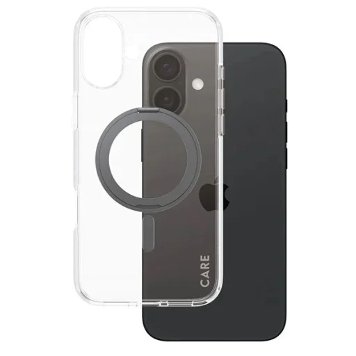 CARE by PanzerGlass Feature Kickstand Case iPhone 16 Plus 6.7" fekete/fekete MagSafe 1323 tok - 2