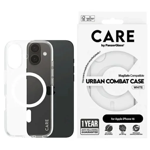 CARE by PanzerGlass Flagship tok iPhone 16 6.1" fehér/fehér MagSafe 1337 - 1