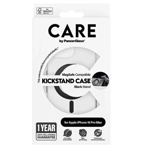 CARE by PanzerGlass Feature Kickstand tok iPhone 16 Pro Max 6.9" fekete/fekete MagSafe 1324 - 5