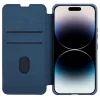 Nillkin Qin Cloth Pro Case tok iPhone 14 Pro Max kamera fedél övtok fliptok kék - 3