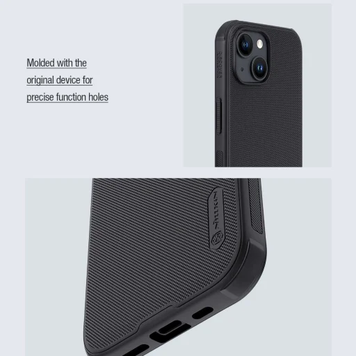 Nillkin Super Frosted Shield Pro Mágneses tok iPhone 15 - fekete - 16