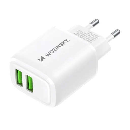 Wozinsky CUWCW 2.4A 2 x USB-A hálózati töltő adapter - fehér - 2