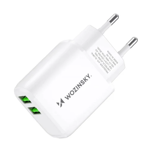 Wozinsky CUWCW 2.4A 2 x USB-A hálózati töltő adapter - fehér - 4