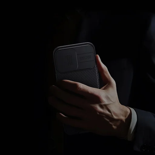 Nillkin CamShield Pro MagSafe tok iPhone 16 Pro Max-hoz - fekete - 13