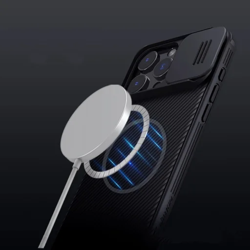 Nillkin CamShield Pro MagSafe tok iPhone 16 Pro Max-hoz - fekete - 14