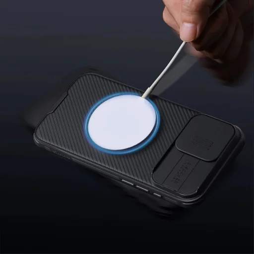 Nillkin CamShield Pro MagSafe tok iPhone 16 Pro Max-hoz - fekete - 15