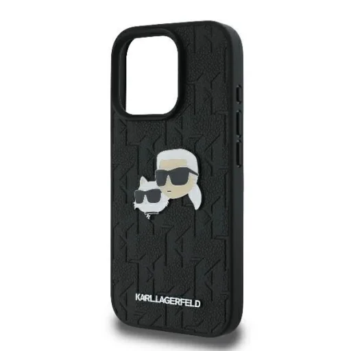 iPhone 16 Pro Max Fekete Karl Lagerfeld Monogram Karl & Choupette Head Pin tok - 6
