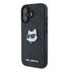  iPhone 16 Fekete Karl Lagerfeld Monogram Choupette Head Pin tok thumbnail