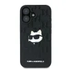  iPhone 16 Fekete Karl Lagerfeld Monogram Choupette Head Pin tok thumbnail