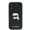  iPhone 16 Karl Lagerfeld Monogram Karl Head Pin tok - Fekete thumbnail