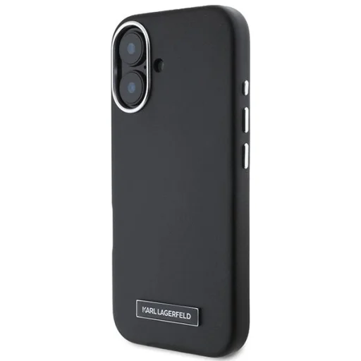  iPhone 16 Plus Fekete Karl Lagerfeld FW Metal Plate MagSafe tok - 2