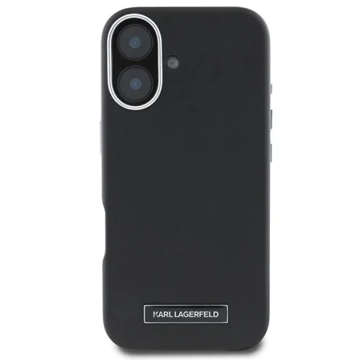 iPhone 16 Plus Fekete Karl Lagerfeld FW Metal Plate MagSafe tok - 3