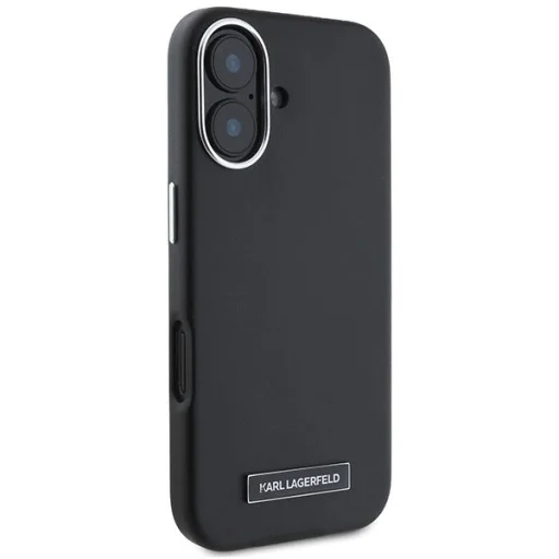  iPhone 16 Plus Fekete Karl Lagerfeld FW Metal Plate MagSafe tok - 4