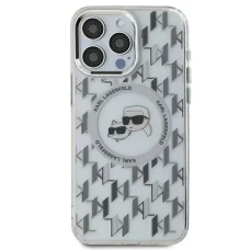  iPhone 16 Pro Átlátszó Karl Lagerfeld IML Monogram Karl & Choupette Head MagSafe tok