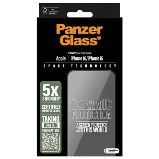 PanzerGlass Ceramic Üvegfólia iPhone 16 6.1" Ultra-Wide Fit 2853 - 4