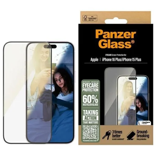 PanzerGlass EyeCare Üvegfólia iPhone 16 Plus 6.7" Ultra-Wide Fit 2867 - 1