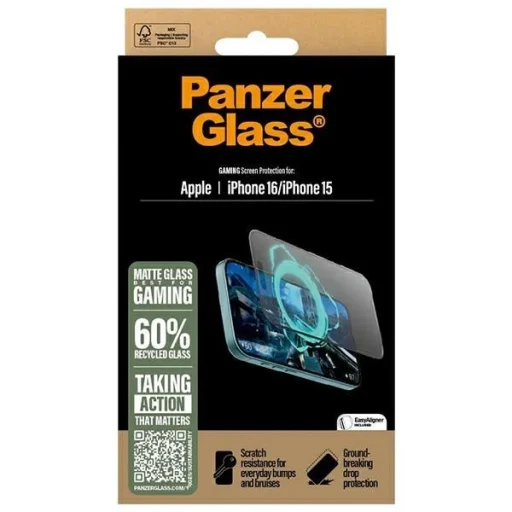 PanzerGlass Gaming üvegfólia iPhone 16 6.1" Ultra-Wide Fit 2857 - 4