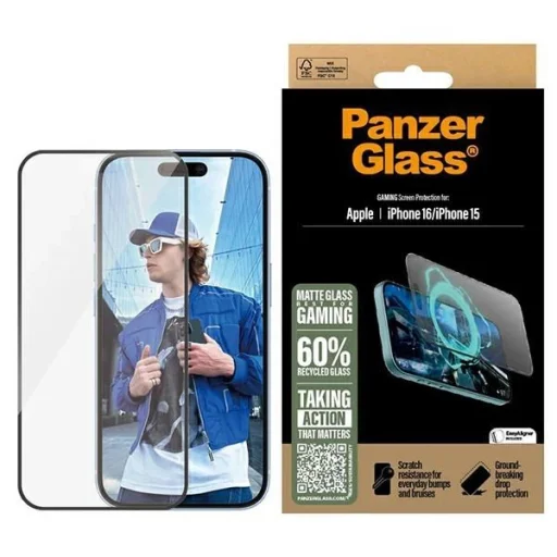 PanzerGlass Gaming üvegfólia iPhone 16 6.1" Ultra-Wide Fit 2857 - 1