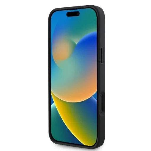  iPhone 16 Guess Grained Gold Ring MagSafe tok - fekete - 5