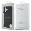  iPhone 16 fekete Guess Saffiano Peony Classic Logo MagSafe tok thumbnail