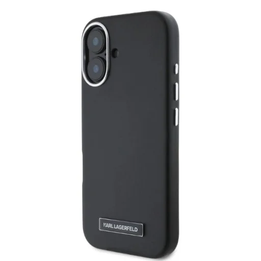  iPhone 16 Fekete Karl Lagerfeld FW Metal Plate MagSafe tok - 3
