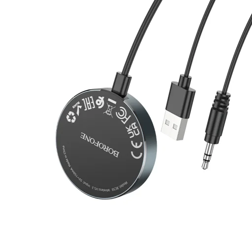 Borofone Audio Bluetooth Receiver vevő AUX BC58 Gamble szürke - 7