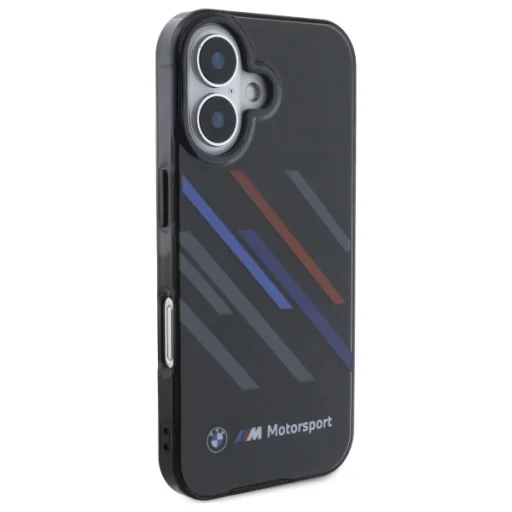 iPhone 16 Fekete Eredeti BMW Motorsport IML Random Csíkos BMHCP16S23HTRAK tok - 4