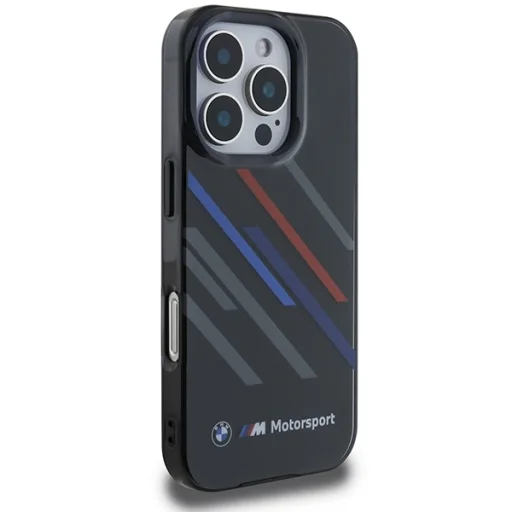  iPhone 16 Pro Max fekete Eredeti BMW Motorsport IML Random Stripe BMHCP16X23HTRAK tok - 4